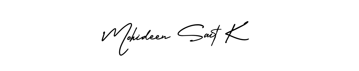 AmerikaSignatureDemo-Regular is a professional signature style that is perfect for those who want to add a touch of class to their signature. It is also a great choice for those who want to make their signature more unique. Get Mohideen Sait K name to fancy signature for free. Mohideen Sait K signature style 3 images and pictures png