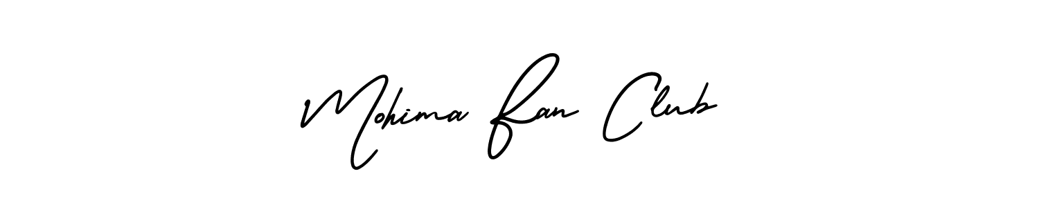 How to make Mohima Fan Club signature? AmerikaSignatureDemo-Regular is a professional autograph style. Create handwritten signature for Mohima Fan Club name. Mohima Fan Club signature style 3 images and pictures png