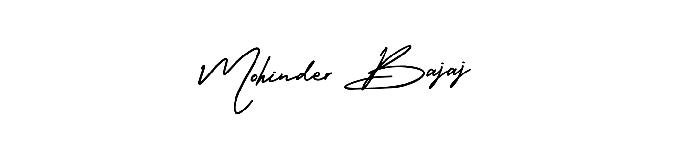 Mohinder Bajaj stylish signature style. Best Handwritten Sign (AmerikaSignatureDemo-Regular) for my name. Handwritten Signature Collection Ideas for my name Mohinder Bajaj. Mohinder Bajaj signature style 3 images and pictures png