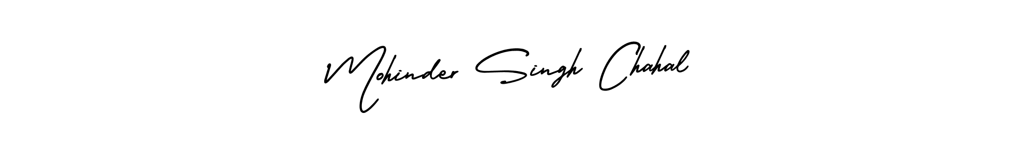 Make a beautiful signature design for name Mohinder Singh Chahal. With this signature (AmerikaSignatureDemo-Regular) style, you can create a handwritten signature for free. Mohinder Singh Chahal signature style 3 images and pictures png