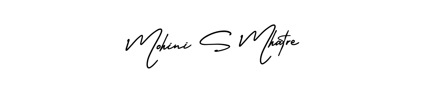 How to Draw Mohini S Mhatre signature style? AmerikaSignatureDemo-Regular is a latest design signature styles for name Mohini S Mhatre. Mohini S Mhatre signature style 3 images and pictures png