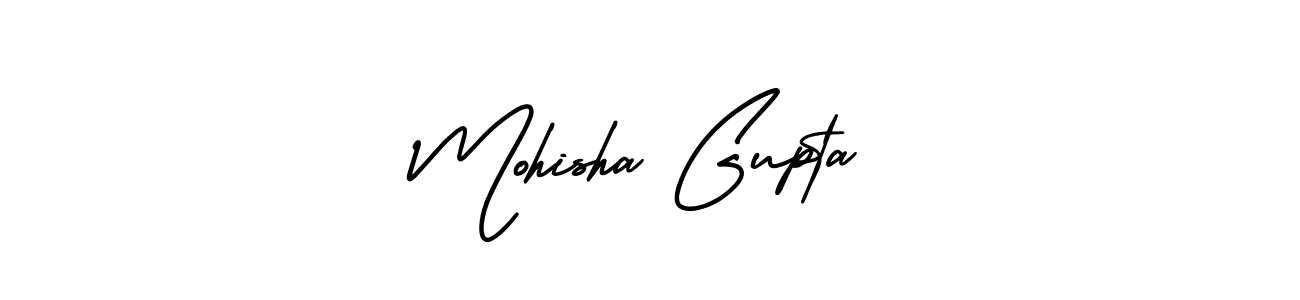 Mohisha Gupta stylish signature style. Best Handwritten Sign (AmerikaSignatureDemo-Regular) for my name. Handwritten Signature Collection Ideas for my name Mohisha Gupta. Mohisha Gupta signature style 3 images and pictures png