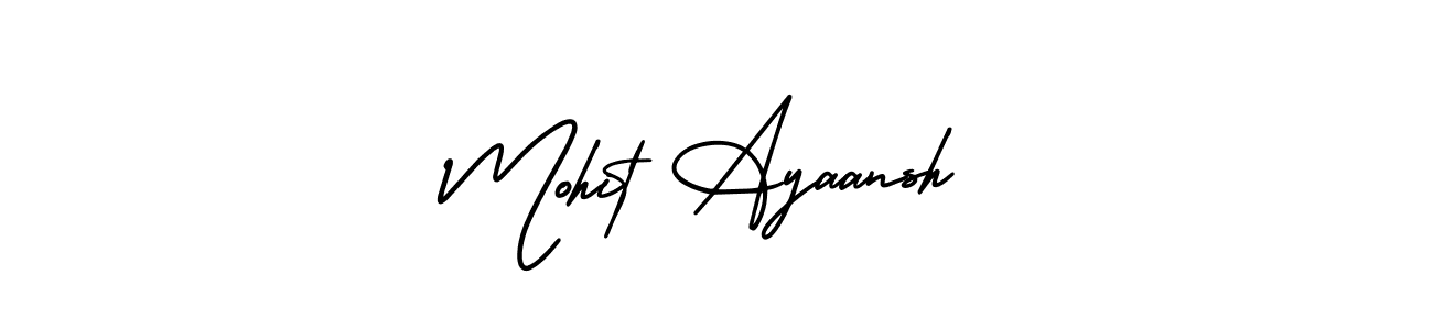 if you are searching for the best signature style for your name Mohit Ayaansh. so please give up your signature search. here we have designed multiple signature styles  using AmerikaSignatureDemo-Regular. Mohit Ayaansh signature style 3 images and pictures png