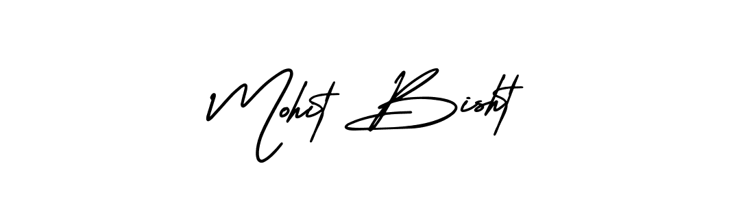 Design your own signature with our free online signature maker. With this signature software, you can create a handwritten (AmerikaSignatureDemo-Regular) signature for name Mohit Bisht. Mohit Bisht signature style 3 images and pictures png