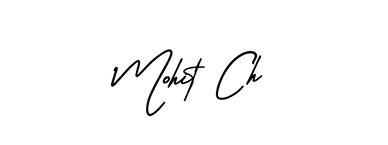 Use a signature maker to create a handwritten signature online. With this signature software, you can design (AmerikaSignatureDemo-Regular) your own signature for name Mohit Ch. Mohit Ch signature style 3 images and pictures png