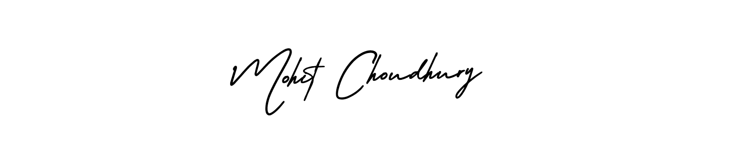 How to make Mohit Choudhury name signature. Use AmerikaSignatureDemo-Regular style for creating short signs online. This is the latest handwritten sign. Mohit Choudhury signature style 3 images and pictures png