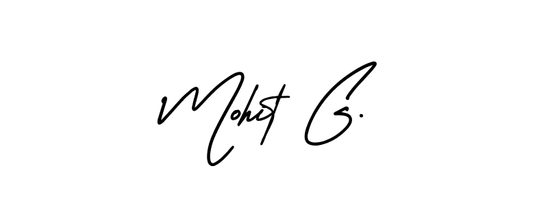 Mohit G. stylish signature style. Best Handwritten Sign (AmerikaSignatureDemo-Regular) for my name. Handwritten Signature Collection Ideas for my name Mohit G.. Mohit G. signature style 3 images and pictures png