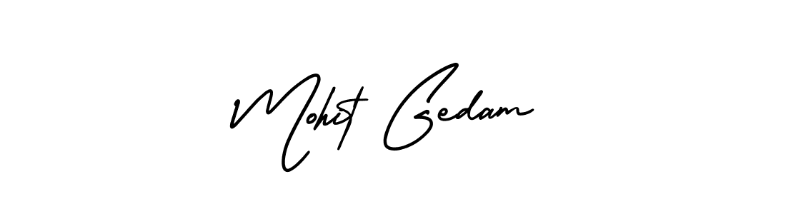 Similarly AmerikaSignatureDemo-Regular is the best handwritten signature design. Signature creator online .You can use it as an online autograph creator for name Mohit Gedam. Mohit Gedam signature style 3 images and pictures png