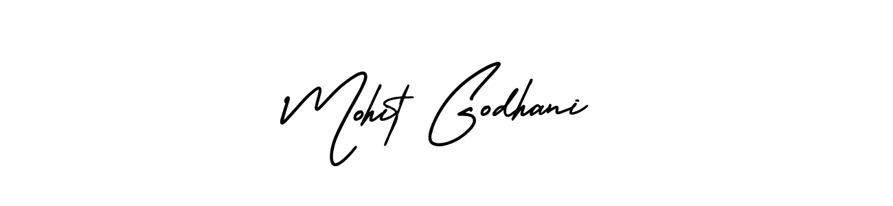 Make a beautiful signature design for name Mohit Godhani. With this signature (AmerikaSignatureDemo-Regular) style, you can create a handwritten signature for free. Mohit Godhani signature style 3 images and pictures png