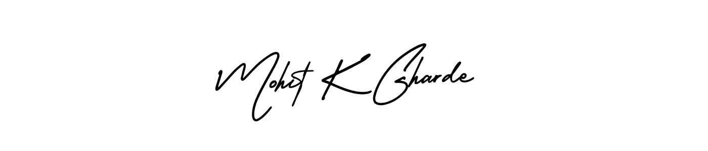 Use a signature maker to create a handwritten signature online. With this signature software, you can design (AmerikaSignatureDemo-Regular) your own signature for name Mohit K Gharde. Mohit K Gharde signature style 3 images and pictures png
