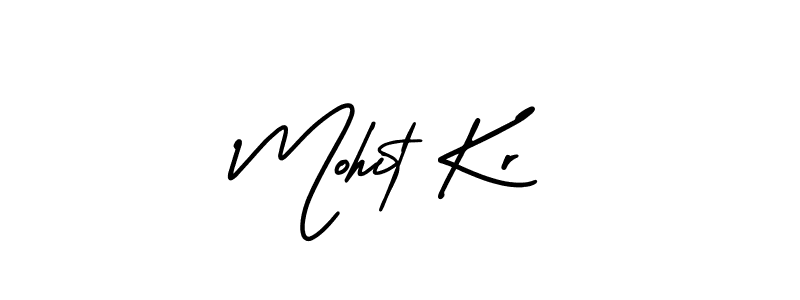 Use a signature maker to create a handwritten signature online. With this signature software, you can design (AmerikaSignatureDemo-Regular) your own signature for name Mohit Kr. Mohit Kr signature style 3 images and pictures png