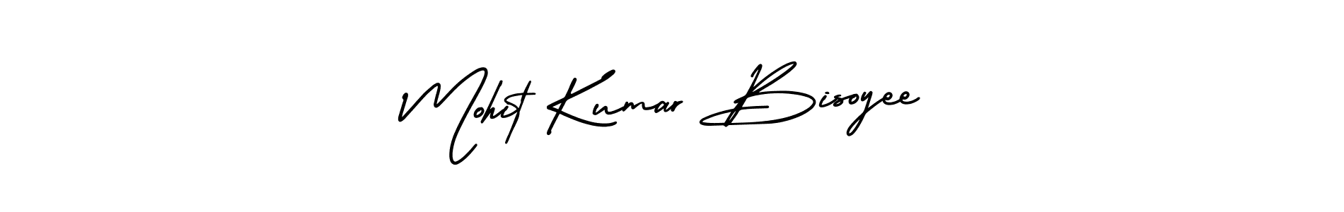 Similarly AmerikaSignatureDemo-Regular is the best handwritten signature design. Signature creator online .You can use it as an online autograph creator for name Mohit Kumar Bisoyee. Mohit Kumar Bisoyee signature style 3 images and pictures png