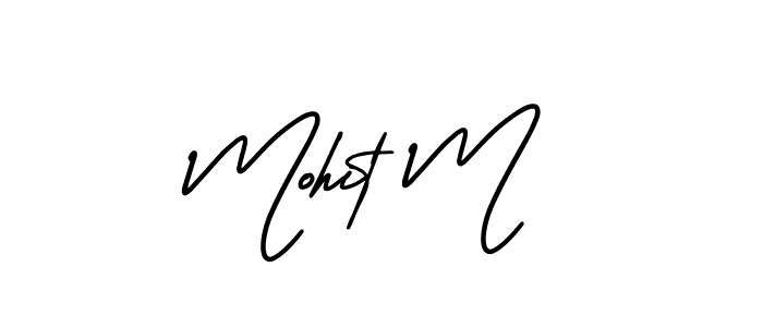 How to Draw Mohit M signature style? AmerikaSignatureDemo-Regular is a latest design signature styles for name Mohit M. Mohit M signature style 3 images and pictures png
