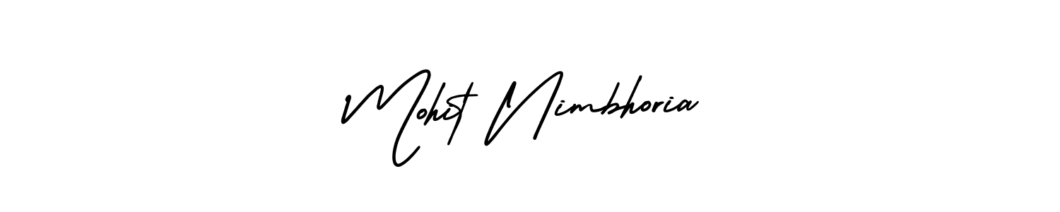 It looks lik you need a new signature style for name Mohit Nimbhoria. Design unique handwritten (AmerikaSignatureDemo-Regular) signature with our free signature maker in just a few clicks. Mohit Nimbhoria signature style 3 images and pictures png