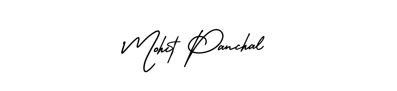 Create a beautiful signature design for name Mohit Panchal. With this signature (AmerikaSignatureDemo-Regular) fonts, you can make a handwritten signature for free. Mohit Panchal signature style 3 images and pictures png