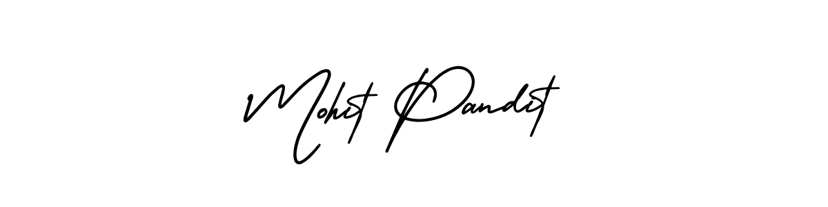 Make a beautiful signature design for name Mohit Pandit. With this signature (AmerikaSignatureDemo-Regular) style, you can create a handwritten signature for free. Mohit Pandit signature style 3 images and pictures png