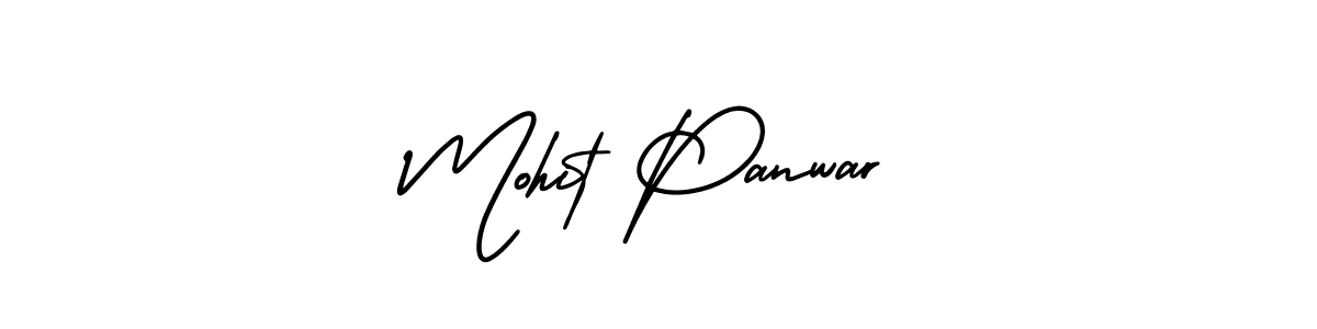 Mohit Panwar stylish signature style. Best Handwritten Sign (AmerikaSignatureDemo-Regular) for my name. Handwritten Signature Collection Ideas for my name Mohit Panwar. Mohit Panwar signature style 3 images and pictures png