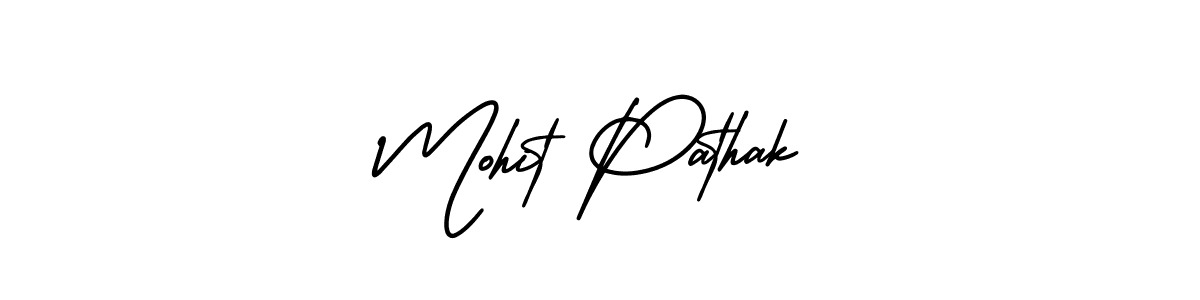 Design your own signature with our free online signature maker. With this signature software, you can create a handwritten (AmerikaSignatureDemo-Regular) signature for name Mohit Pathak. Mohit Pathak signature style 3 images and pictures png