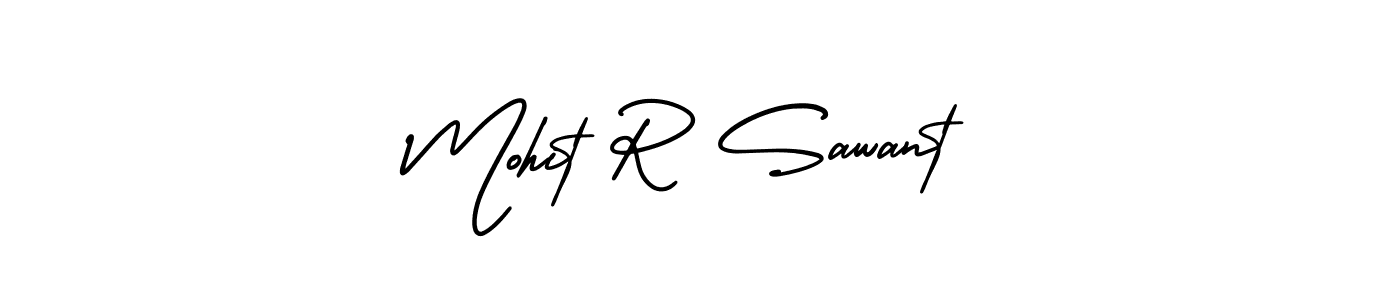 if you are searching for the best signature style for your name Mohit R Sawant. so please give up your signature search. here we have designed multiple signature styles  using AmerikaSignatureDemo-Regular. Mohit R Sawant signature style 3 images and pictures png