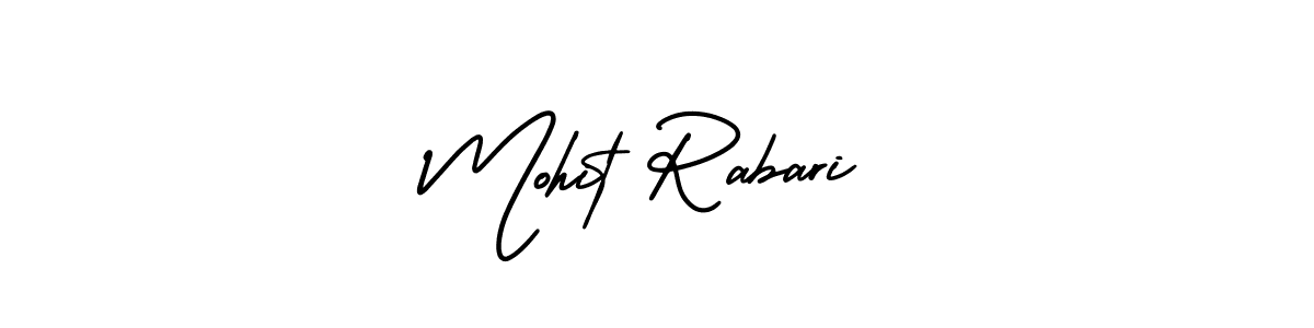 if you are searching for the best signature style for your name Mohit Rabari. so please give up your signature search. here we have designed multiple signature styles  using AmerikaSignatureDemo-Regular. Mohit Rabari signature style 3 images and pictures png