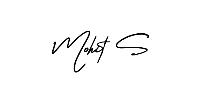 How to make Mohit S name signature. Use AmerikaSignatureDemo-Regular style for creating short signs online. This is the latest handwritten sign. Mohit S signature style 3 images and pictures png