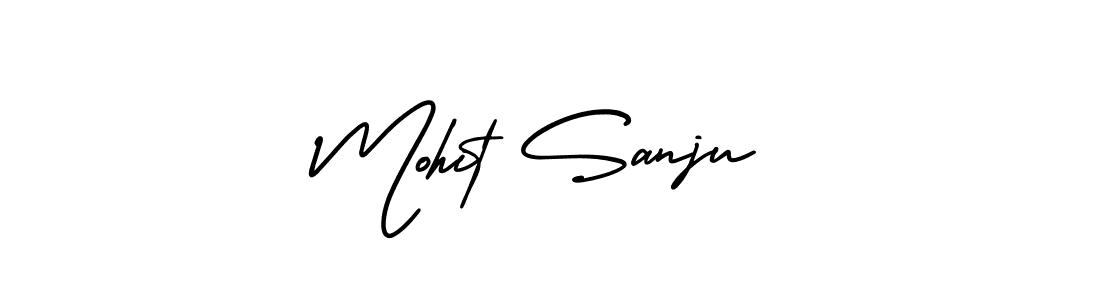 Design your own signature with our free online signature maker. With this signature software, you can create a handwritten (AmerikaSignatureDemo-Regular) signature for name Mohit Sanju. Mohit Sanju signature style 3 images and pictures png