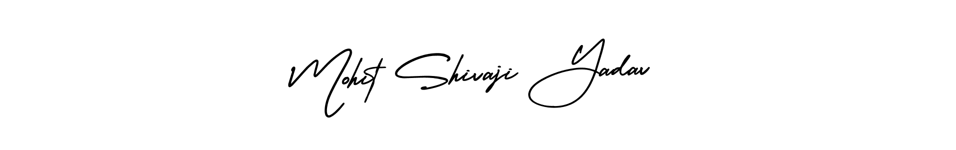 Use a signature maker to create a handwritten signature online. With this signature software, you can design (AmerikaSignatureDemo-Regular) your own signature for name Mohit Shivaji Yadav. Mohit Shivaji Yadav signature style 3 images and pictures png