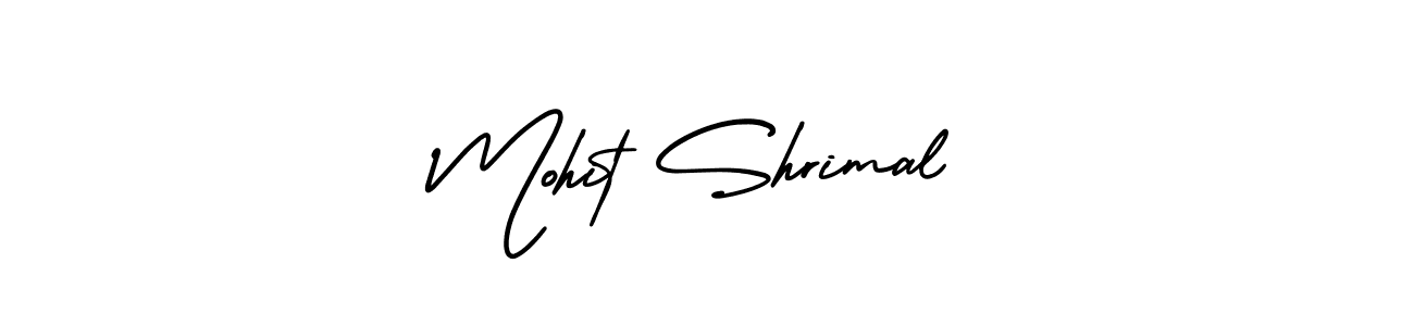 You should practise on your own different ways (AmerikaSignatureDemo-Regular) to write your name (Mohit Shrimal) in signature. don't let someone else do it for you. Mohit Shrimal signature style 3 images and pictures png