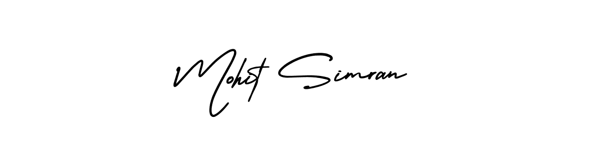 It looks lik you need a new signature style for name Mohit Simran. Design unique handwritten (AmerikaSignatureDemo-Regular) signature with our free signature maker in just a few clicks. Mohit Simran signature style 3 images and pictures png