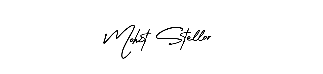 Mohit Stellor stylish signature style. Best Handwritten Sign (AmerikaSignatureDemo-Regular) for my name. Handwritten Signature Collection Ideas for my name Mohit Stellor. Mohit Stellor signature style 3 images and pictures png