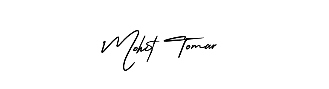 You should practise on your own different ways (AmerikaSignatureDemo-Regular) to write your name (Mohit Tomar) in signature. don't let someone else do it for you. Mohit Tomar signature style 3 images and pictures png