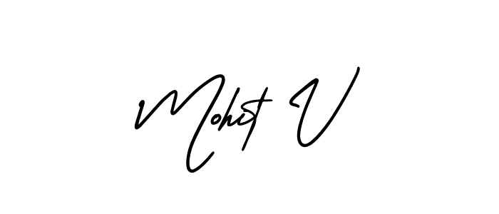 Best and Professional Signature Style for Mohit V. AmerikaSignatureDemo-Regular Best Signature Style Collection. Mohit V signature style 3 images and pictures png