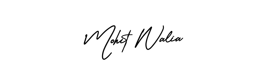 The best way (AmerikaSignatureDemo-Regular) to make a short signature is to pick only two or three words in your name. The name Mohit Walia include a total of six letters. For converting this name. Mohit Walia signature style 3 images and pictures png