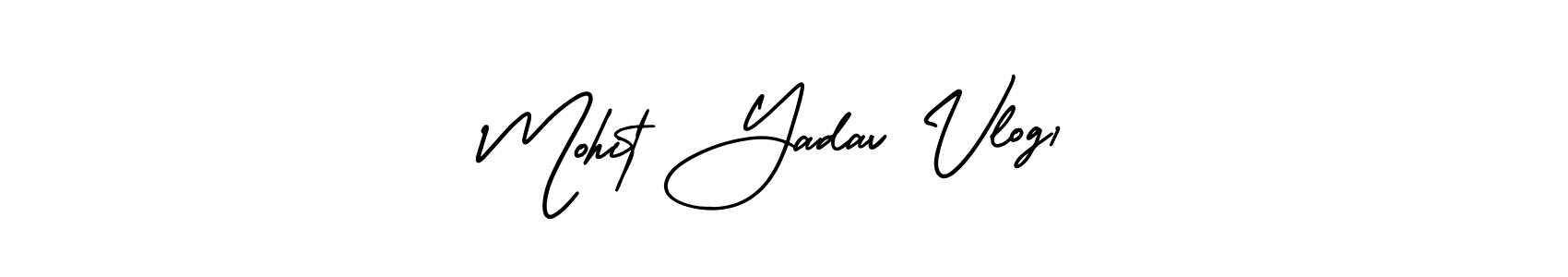 Use a signature maker to create a handwritten signature online. With this signature software, you can design (AmerikaSignatureDemo-Regular) your own signature for name Mohit Yadav Vlog1. Mohit Yadav Vlog1 signature style 3 images and pictures png