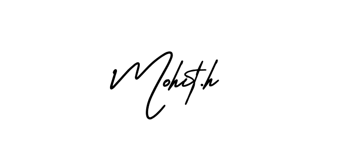 if you are searching for the best signature style for your name Mohit.h. so please give up your signature search. here we have designed multiple signature styles  using AmerikaSignatureDemo-Regular. Mohit.h signature style 3 images and pictures png
