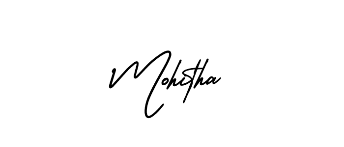 Similarly AmerikaSignatureDemo-Regular is the best handwritten signature design. Signature creator online .You can use it as an online autograph creator for name Mohitha. Mohitha signature style 3 images and pictures png