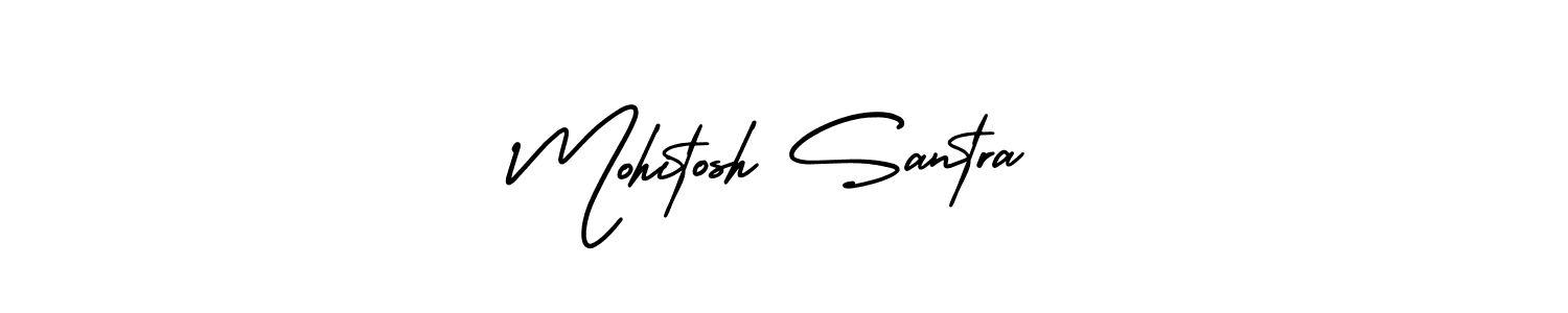 AmerikaSignatureDemo-Regular is a professional signature style that is perfect for those who want to add a touch of class to their signature. It is also a great choice for those who want to make their signature more unique. Get Mohitosh Santra name to fancy signature for free. Mohitosh Santra signature style 3 images and pictures png