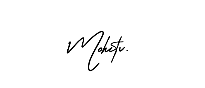 Similarly AmerikaSignatureDemo-Regular is the best handwritten signature design. Signature creator online .You can use it as an online autograph creator for name Mohitv.. Mohitv. signature style 3 images and pictures png