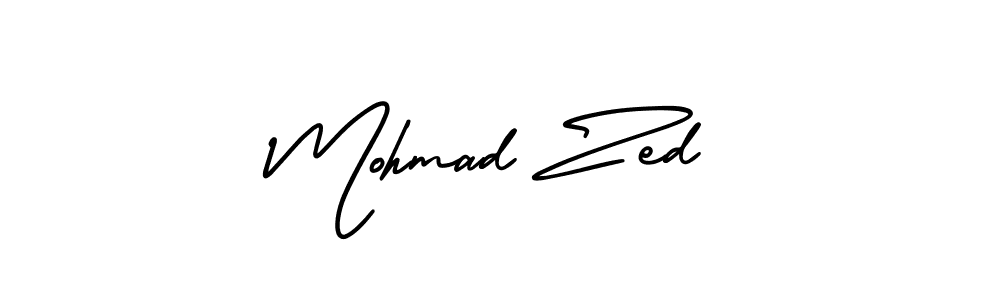 Similarly AmerikaSignatureDemo-Regular is the best handwritten signature design. Signature creator online .You can use it as an online autograph creator for name Mohmad Zed. Mohmad Zed signature style 3 images and pictures png