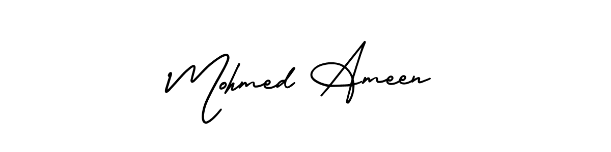 Design your own signature with our free online signature maker. With this signature software, you can create a handwritten (AmerikaSignatureDemo-Regular) signature for name Mohmed Ameen. Mohmed Ameen signature style 3 images and pictures png