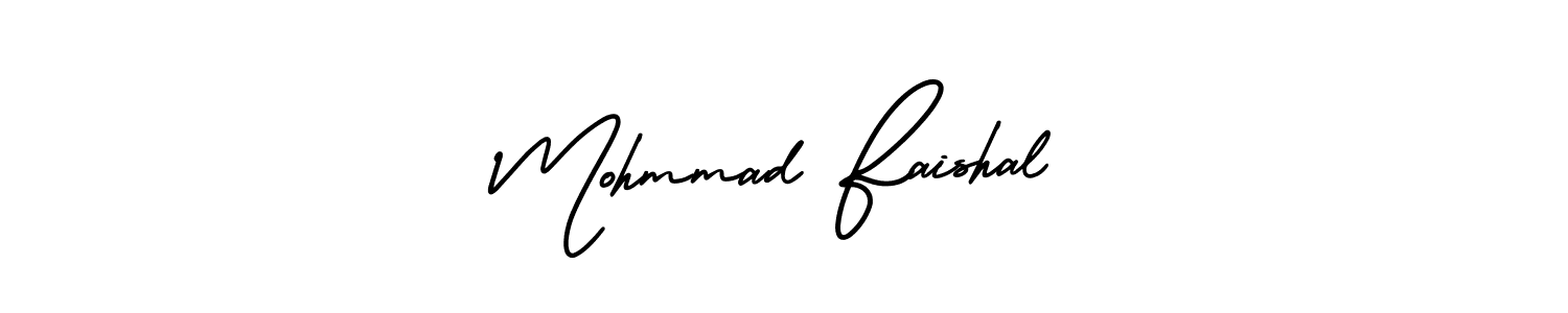 Mohmmad Faishal stylish signature style. Best Handwritten Sign (AmerikaSignatureDemo-Regular) for my name. Handwritten Signature Collection Ideas for my name Mohmmad Faishal. Mohmmad Faishal signature style 3 images and pictures png