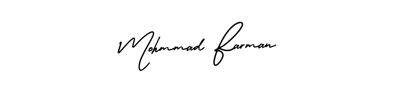 Similarly AmerikaSignatureDemo-Regular is the best handwritten signature design. Signature creator online .You can use it as an online autograph creator for name Mohmmad Farman. Mohmmad Farman signature style 3 images and pictures png
