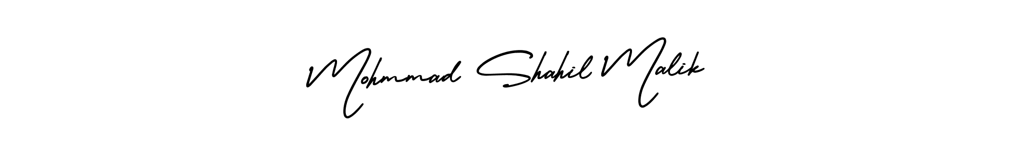 if you are searching for the best signature style for your name Mohmmad Shahil Malik. so please give up your signature search. here we have designed multiple signature styles  using AmerikaSignatureDemo-Regular. Mohmmad Shahil Malik signature style 3 images and pictures png