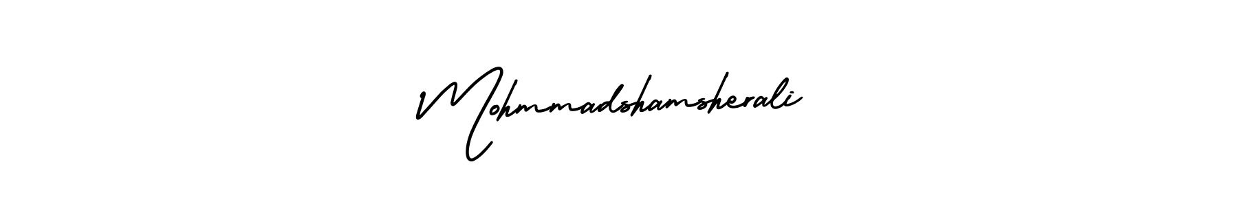 Use a signature maker to create a handwritten signature online. With this signature software, you can design (AmerikaSignatureDemo-Regular) your own signature for name Mohmmadshamsherali. Mohmmadshamsherali signature style 3 images and pictures png