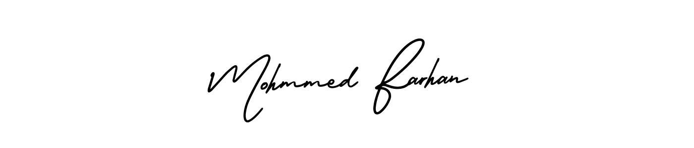 How to make Mohmmed Farhan name signature. Use AmerikaSignatureDemo-Regular style for creating short signs online. This is the latest handwritten sign. Mohmmed Farhan signature style 3 images and pictures png