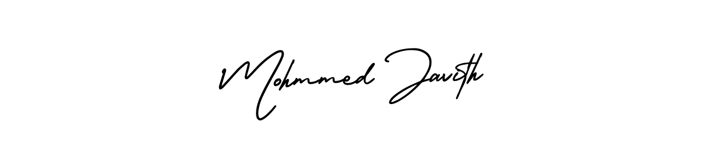 Make a beautiful signature design for name Mohmmed Javith. With this signature (AmerikaSignatureDemo-Regular) style, you can create a handwritten signature for free. Mohmmed Javith signature style 3 images and pictures png