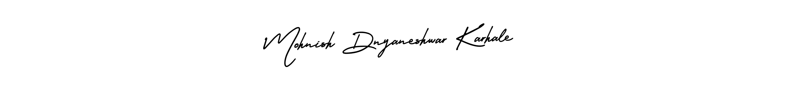 Make a beautiful signature design for name Mohnish Dnyaneshwar Karhale. Use this online signature maker to create a handwritten signature for free. Mohnish Dnyaneshwar Karhale signature style 3 images and pictures png