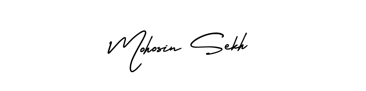 Design your own signature with our free online signature maker. With this signature software, you can create a handwritten (AmerikaSignatureDemo-Regular) signature for name Mohosin Sekh. Mohosin Sekh signature style 3 images and pictures png