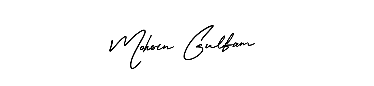 Also You can easily find your signature by using the search form. We will create Mohsin Gulfam name handwritten signature images for you free of cost using AmerikaSignatureDemo-Regular sign style. Mohsin Gulfam signature style 3 images and pictures png