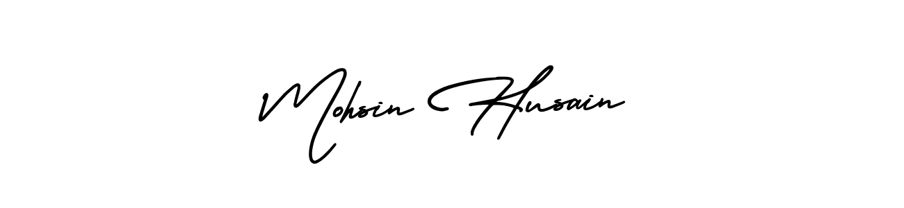 How to make Mohsin Husain signature? AmerikaSignatureDemo-Regular is a professional autograph style. Create handwritten signature for Mohsin Husain name. Mohsin Husain signature style 3 images and pictures png